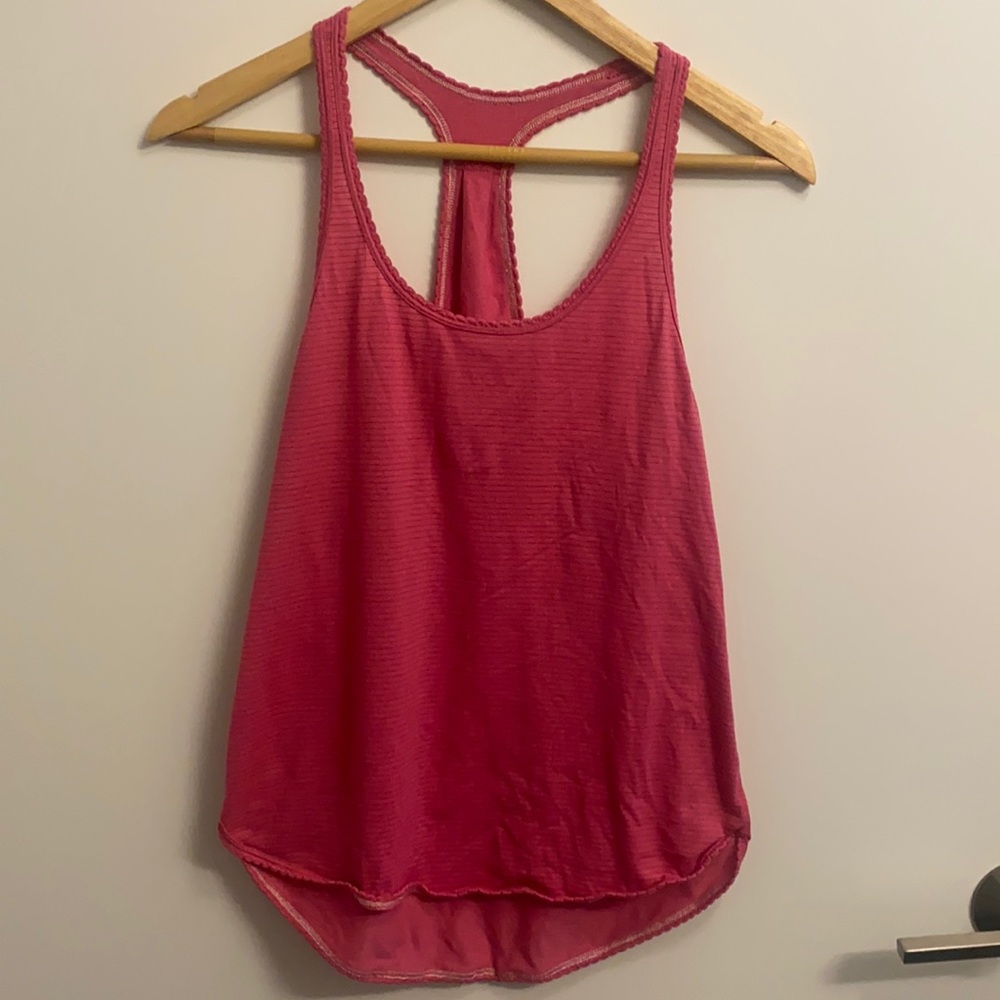 Lululemon pink racer back tank top